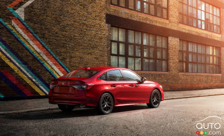 Honda Civic, trois quarts arrière